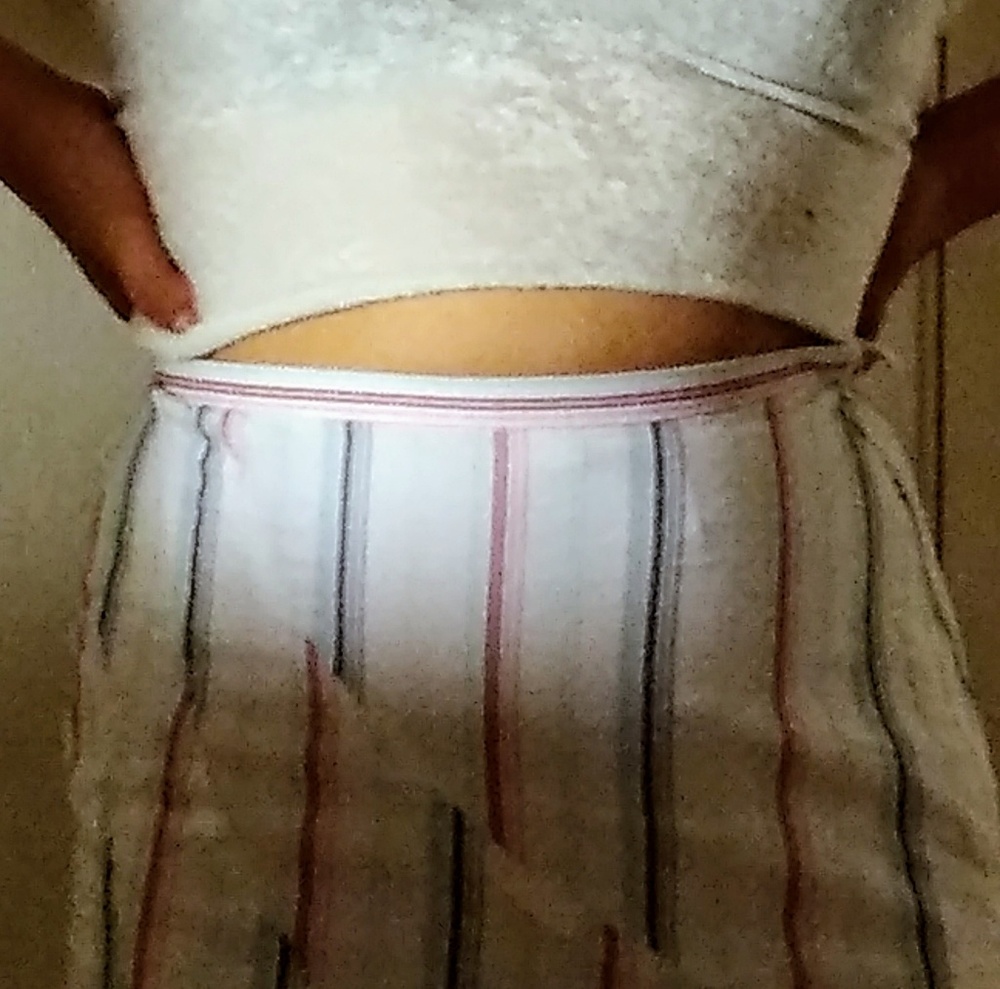 Vertical striped skirt